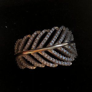14K Rose Gold Pandora Feather Ring